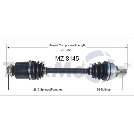 Surtrack Axle Cv Axle Shaft, Mz-8145 MZ-8145